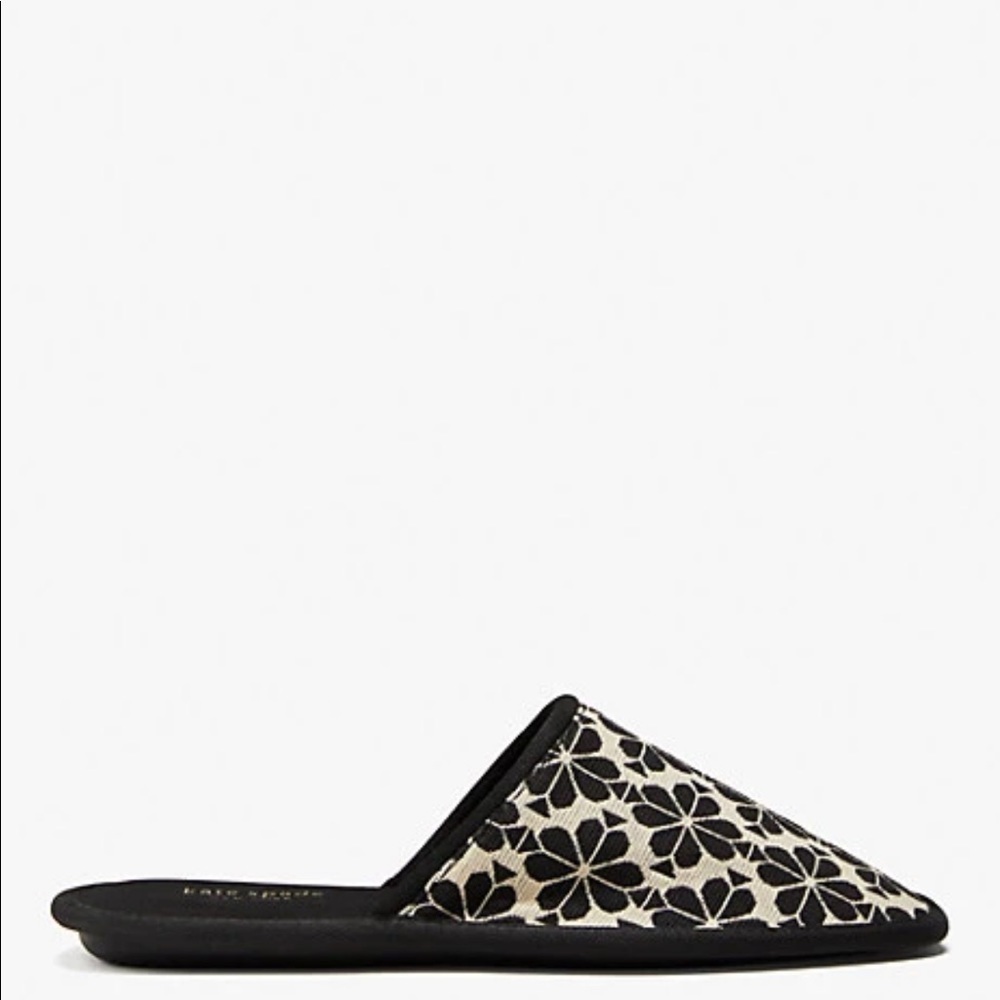 Kate Spade Flower Jacquard Dove Slippers NIB Sz 7